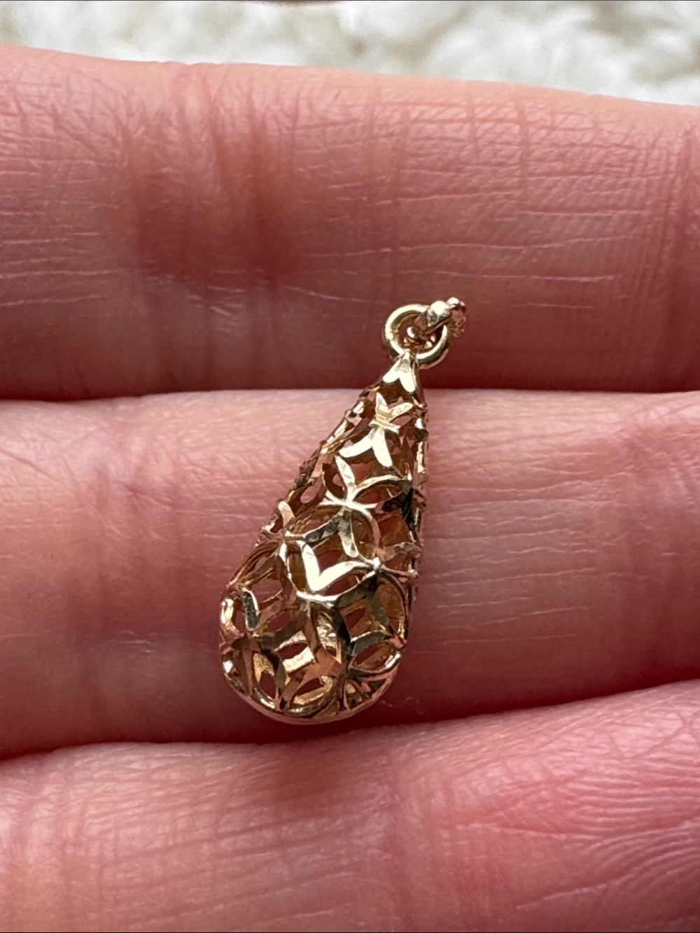 14k Tear Drop Pendant - Picture 2 of 3